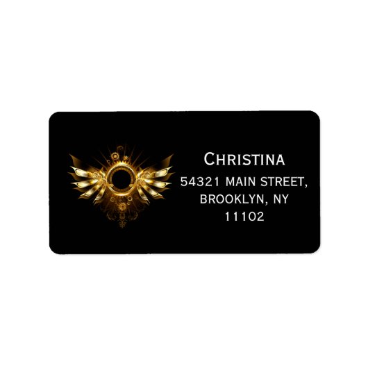 スチームパンクの翼 ラベル (正面)