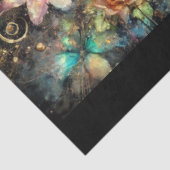 スチームパンクの花の幻想猫のポートレートデコパージュ 薄葉紙 (詳細)