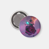 スチームパンクの薔薇 マグネット (正面/裏面)