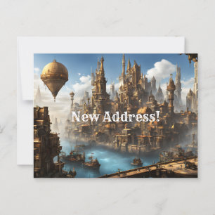 スチームパンクの街 新住所 ポストカード