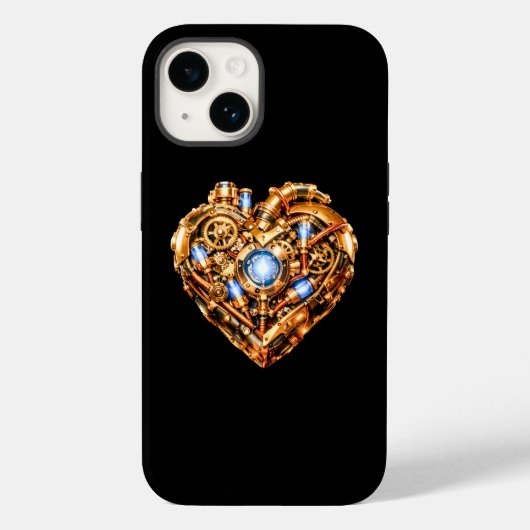 スチームパンクの複雑な機械ハートiPhoneケース Case-Mate iPhoneケース (裏面)