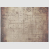 スチームパンクの設計図アート 薄葉紙 (正面)