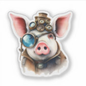 スチームパンクの豚 シール (正面)