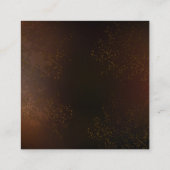 スチームパンクの錆びた背景(ターコイズレンズ付き) スクエア名刺 (裏面)