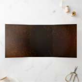 スチームパンクの錆びた背景(ターコイズレンズ付き) 三つ折り案内状 (内部)