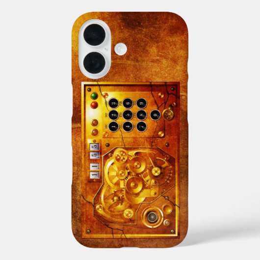 スチームパンクの12時5分前のグランジチョクロック Case-Mate iPhoneケース (裏面)