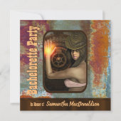 スチームパンクをテーマにしたバチェロレッテ 招待状 (正面)