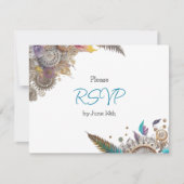 スチームパンクをテーマにした結婚式の出欠確認 招待状 (正面)