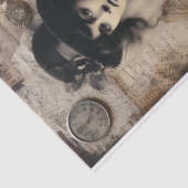 スチームパンクインスパイア混合メディアポートレート 薄葉紙 (詳細)