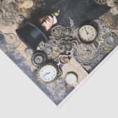 スチームパンクインスパイア混合メディアポートレート 薄葉紙 (詳細)