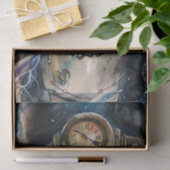 スチームパンクウィッチハロウィーンの水色 薄葉紙 (ギフト)