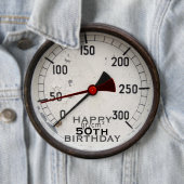 スチームパンクオールドマノメーター50誕生日ボタン 缶バッジ (インサイチュ)