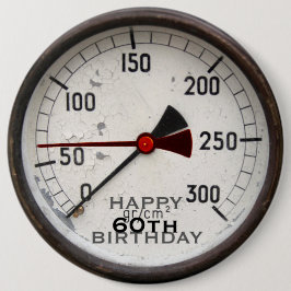 スチームパンクオールドマノメーター60誕生日ボタン 缶バッジ