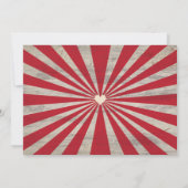 スチームパンクカメオカップルオフビートレッド招待状 招待状 (裏面)