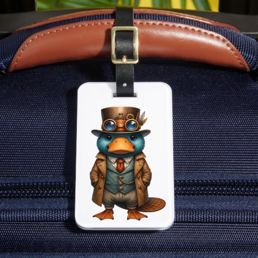 スチームパンクカモノハシ荷物タグ ラゲッジタグ (正面インサイチュ2)