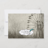 スチームパンクカーニバルトップハットウェディングレセプション 招待状 (裏面)