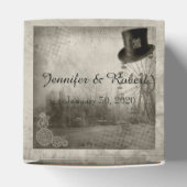 スチームパンクカーニバルトップハット結婚式の引き出物ボックス フェイバーボックス (上部)