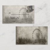 スチームパンクカーニバルトップハッ結婚トの座席表 プレイスカード (正面/裏面)