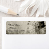 スチームパンクカーニバル結婚トップハットのラベル ラベル (インサイチュ)