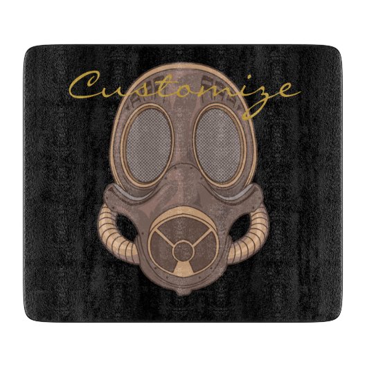 スチームパンクガスマスクThunder_Cove カッティングボード (正面)