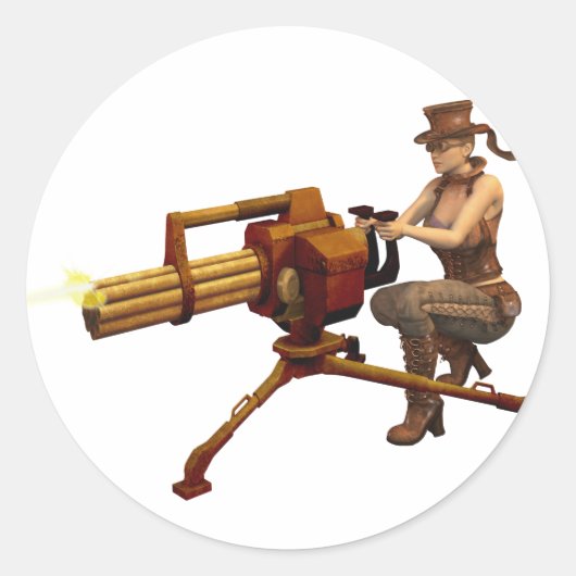 スチームパンクガール ラウンドシール (正面)