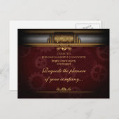 スチームパンクキャラクター、真鍮とマロン招待状 ポストカード (正面/裏面)