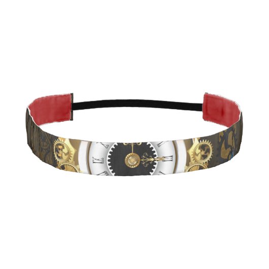 スチームパンクギアとブルーチョウ アスレチックヘッドバンド (正面)