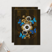 スチームパンクギアとブルーチョウ カード (正面/裏面インサイチュ)