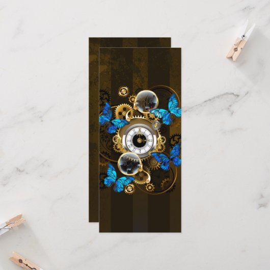 スチームパンクギアとブルーチョウ カード (正面/裏面インサイチュ)