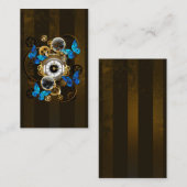 スチームパンクギアとブルーチョウ コーリングカード (正面/裏面)