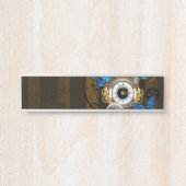 スチームパンクギアとブルーチョウ サインプレート (正面)