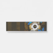 スチームパンクギアとブルーチョウ サインプレート (正面)