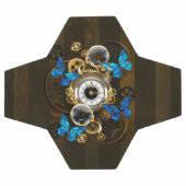 スチームパンクギアとブルーチョウ サッカーボール (フラット)