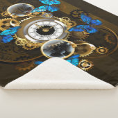 スチームパンクギアとブルーチョウ シェルパブランケット (3/4)