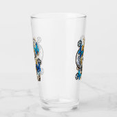 スチームパンクギアとブルーチョウ タンブラーグラス (右)
