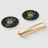 スチームパンクギアとブルーチョウ ハンドファン (組立なし)