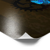 スチームパンクギアとブルーチョウ フォトプリント            (角)