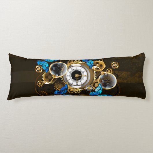 スチームパンクギアとブルーチョウ ボディピロー (正面)