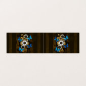 スチームパンクギアとブルーチョウ 名刺 (外部フラット)