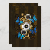 スチームパンクギアとブルーチョウ 案内状 (正面/裏面)