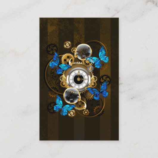 スチームパンクギアとブルーチョウ 紹介カード (正面)
