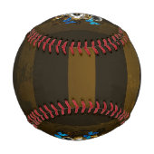 スチームパンクギアとブルーチョウ 野球ボール (裏面)