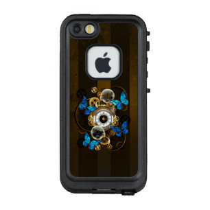 スチームパンクギアとブルーチョウ LifeProof FRÄ’ iPhone SE/5/5sケース