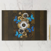 スチームパンクギアとブルーバターフライ ペーパーパッド (インサイチュ)