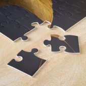 スチームパンクギアと紫と白の花 ジグソーパズル (側面)