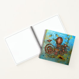 スチームパンクギアコラージスケッチ ノートブック