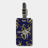 スチームパンクギアスタコスクラーケン ラゲッジタグ (正面縦)