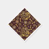 スチームパンクギアハート スタンダードカクテルナプキン (角)