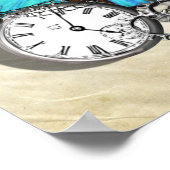 スチームパンクギアバタフライ ポスター (角)