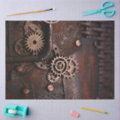 スチームパンクギアレザーデコパージュ20x30 薄葉紙 (クラフト)